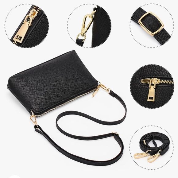 Cross body Bag Shoulder Purse Clutch Wristlet Top zipper handbag - Picture 2 of 11